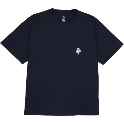Converse Mushroom Oversized Fit Erkek Siyah T Shirt T Shirt Men's Black