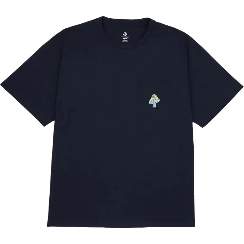 Converse Mushroom Oversized Fit Erkek Siyah T Shirt T Shirt Men's Black