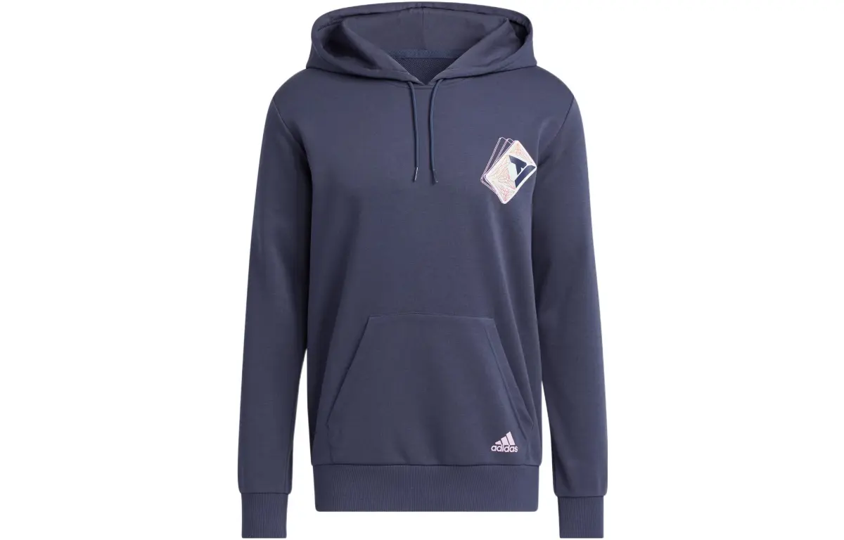 Adidas Sweatshirts Men's Blue Hooded Moderate Regular