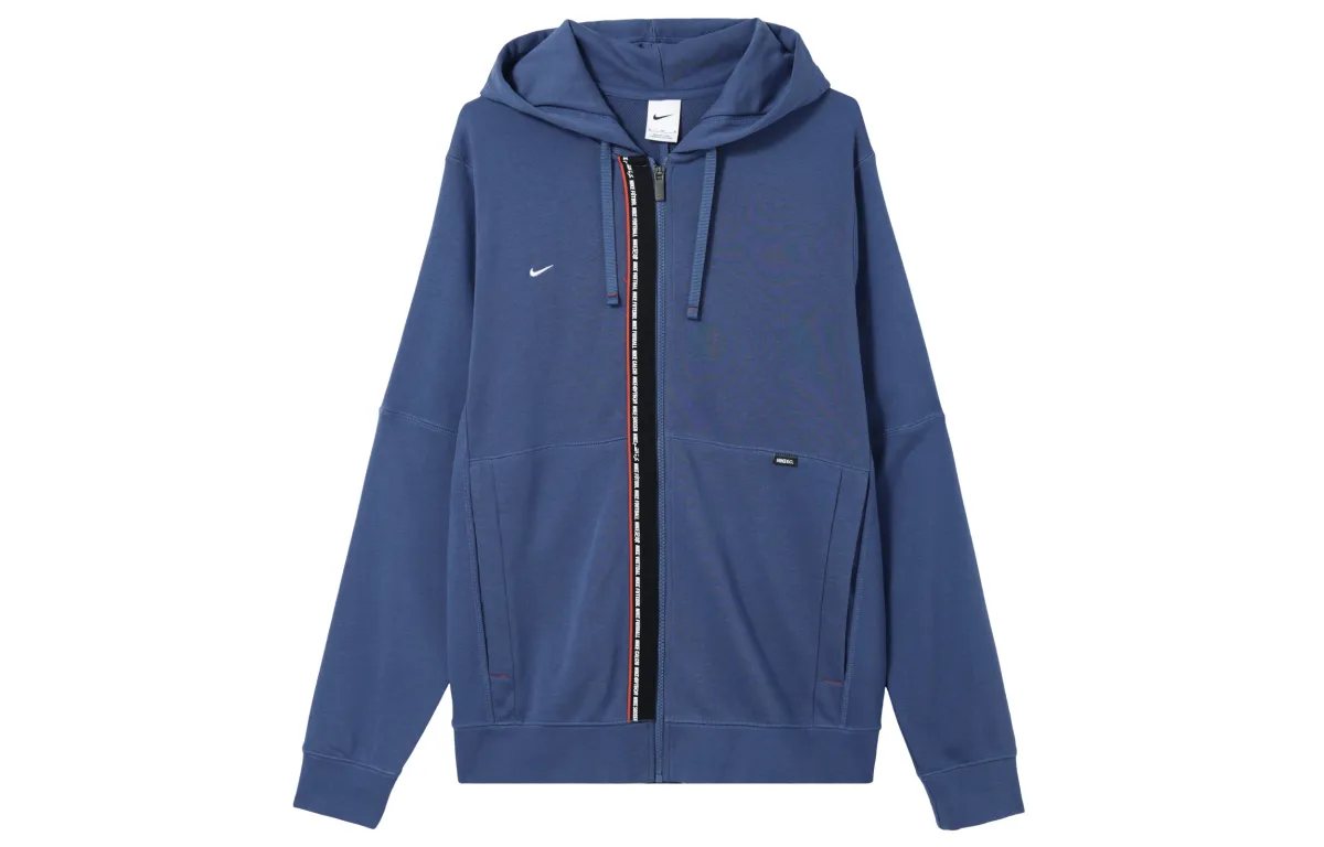 Nike Sweatshirts Men's Blue Hooded Moderate Cardigan