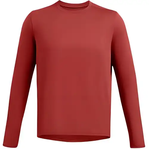 Under Armour T Shirts Men's Red Crew Neck Moderate Straight Fit