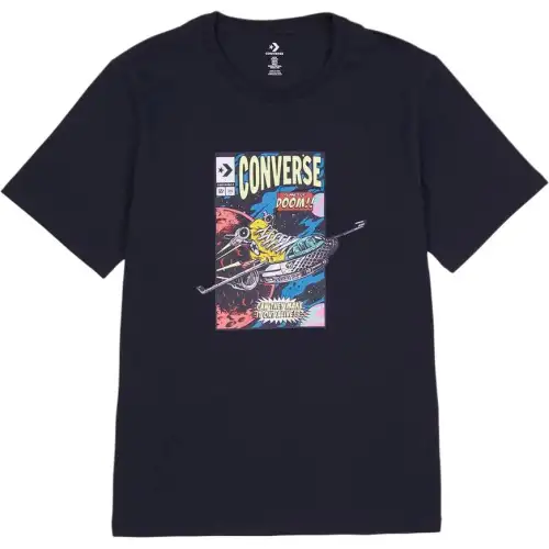 Converse Comic Cover Erkek Siyah T Shirt Men's Black