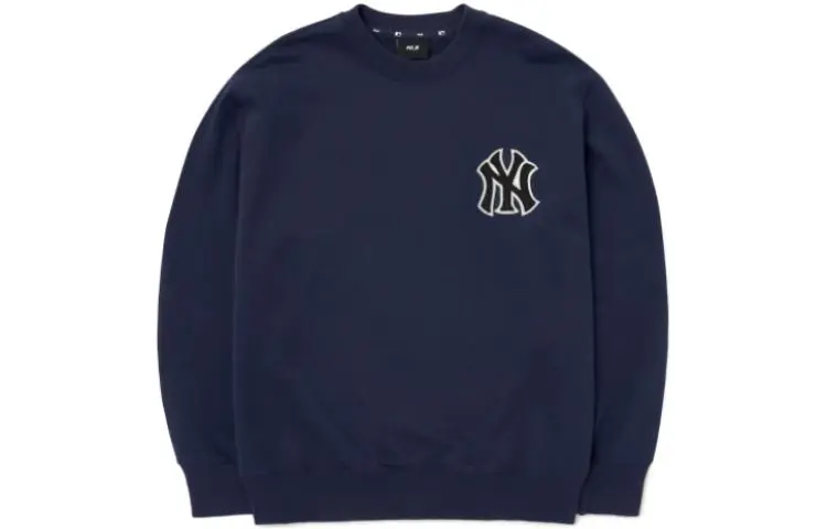 MLB Paisley Sweatshirts Unisex Dark Blue Crew Neck Moderate