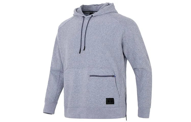 Under Armour Ottoman Fleece Sweatshirts Men's Purple Hooded Moderate Regular
