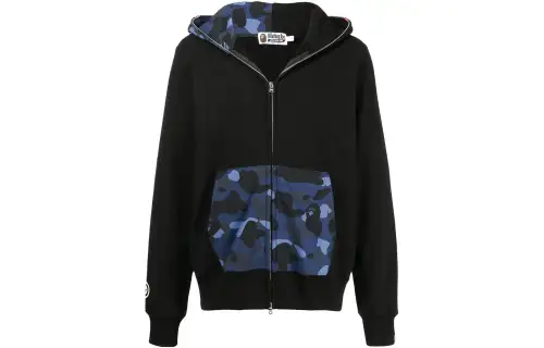 A BATHING APE Color Camo Shark Full Zip Hoodie 'GREY'