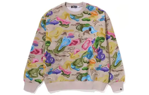 Bape Art Camo Metal One Point Crewneck