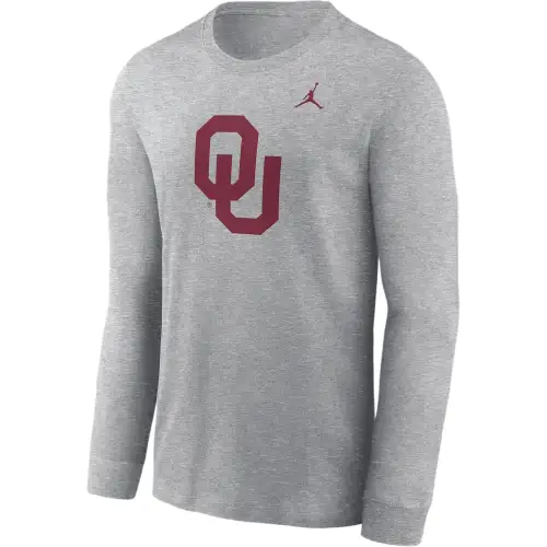 Jordan Oklahoma Sooners Primary Logo Men's Jordan College Long Sleeve T Shirt