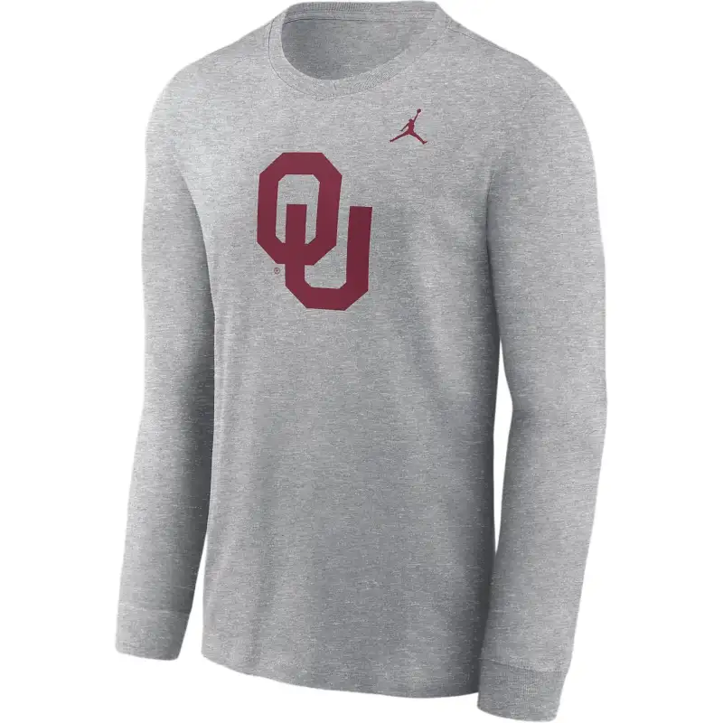 Jordan Oklahoma Sooners Primary Logo Men's Jordan College Long Sleeve T Shirt
