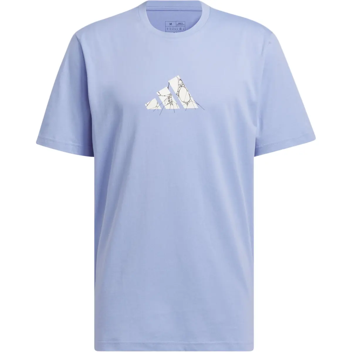 Adidas Donovan Mitchell T-Shirts Men's Blue Crew Neck Moderate Straight Fit
