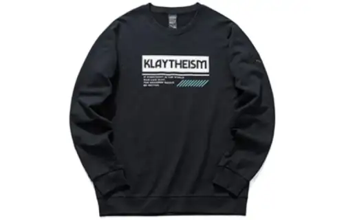 ANTA Basketball Collection Sweatshirts Men's Black Crew Neck Thickened Regular