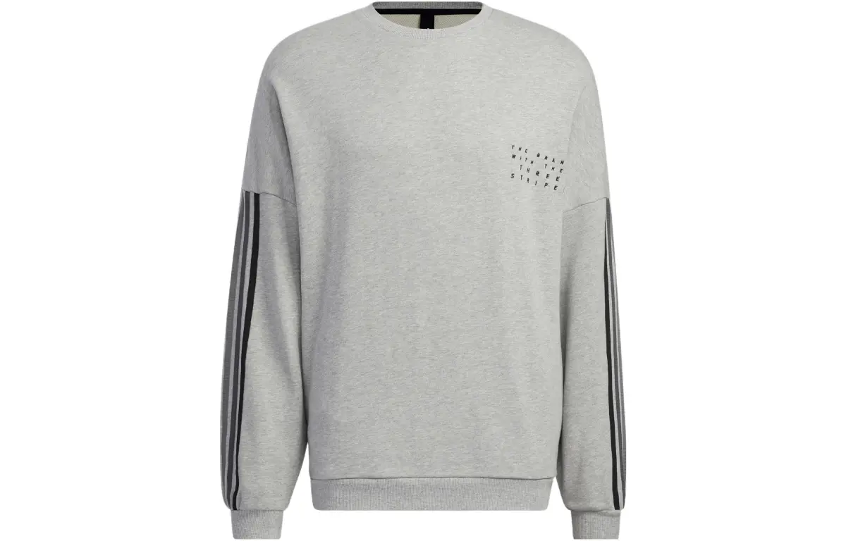 Adidas Sweatshirts Unisex Gray Crew Neck Moderate Regular