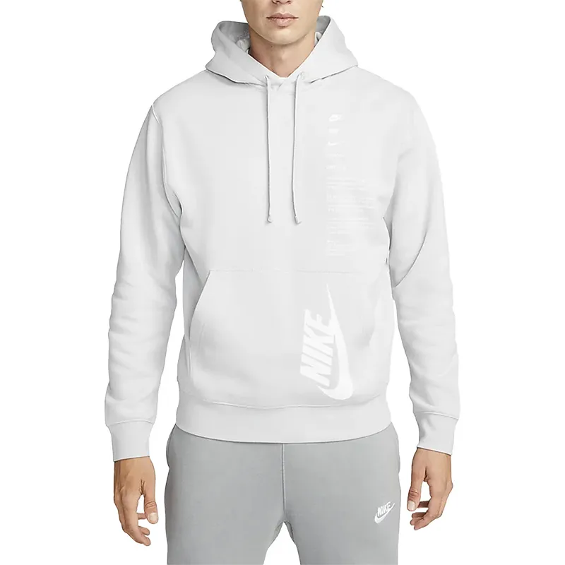 Nike Sweatshirts Men's Mist Gray Hooded Moderate Regular