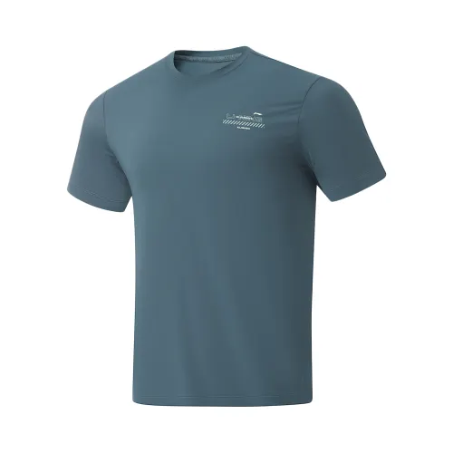 Li Ning Fitness Series T Shirt Men's Snail Dark Cyan