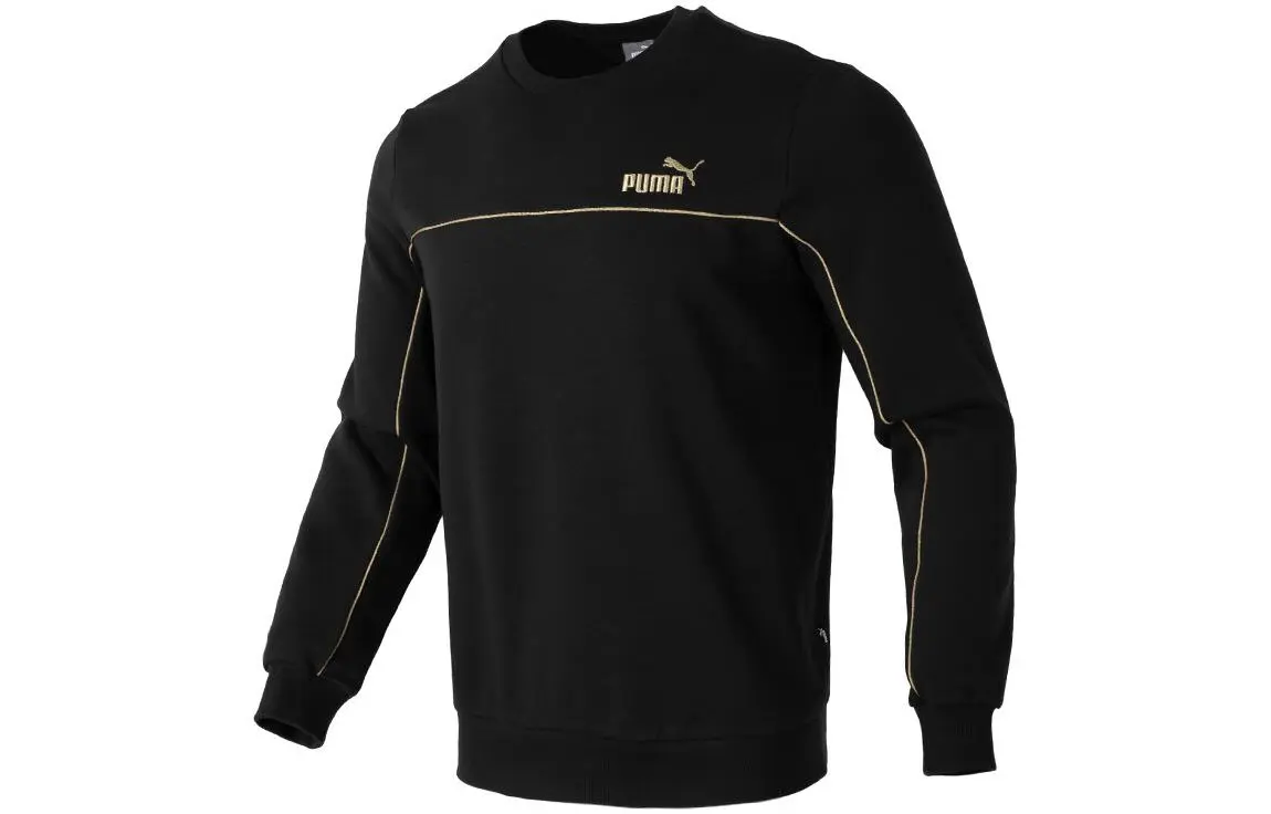 PUMA Sweatshirts Men's Black Crew Neck Moderate Other