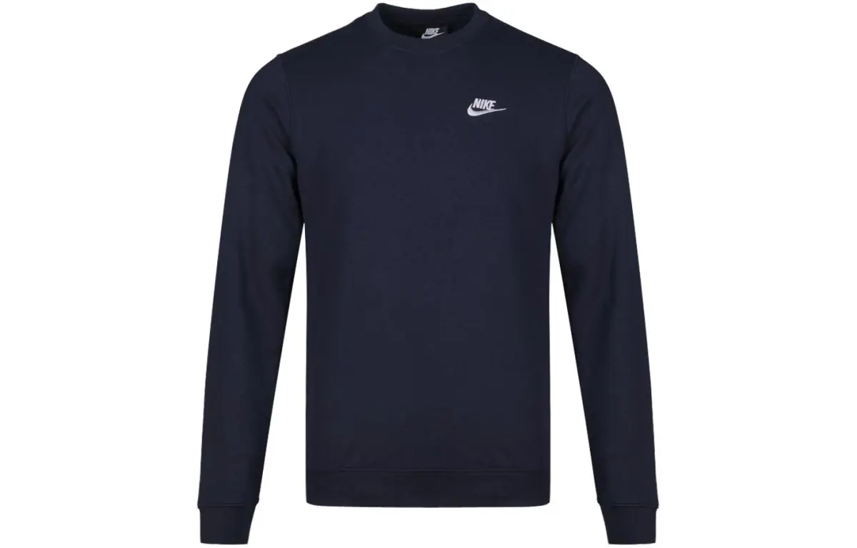 Nike Sweatshirts Men's Blue Crew Neck Moderate Straight Fit