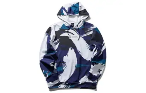 ANTA Basketball Collection Sweatshirts Men's Blue Hooded Moderate Regular