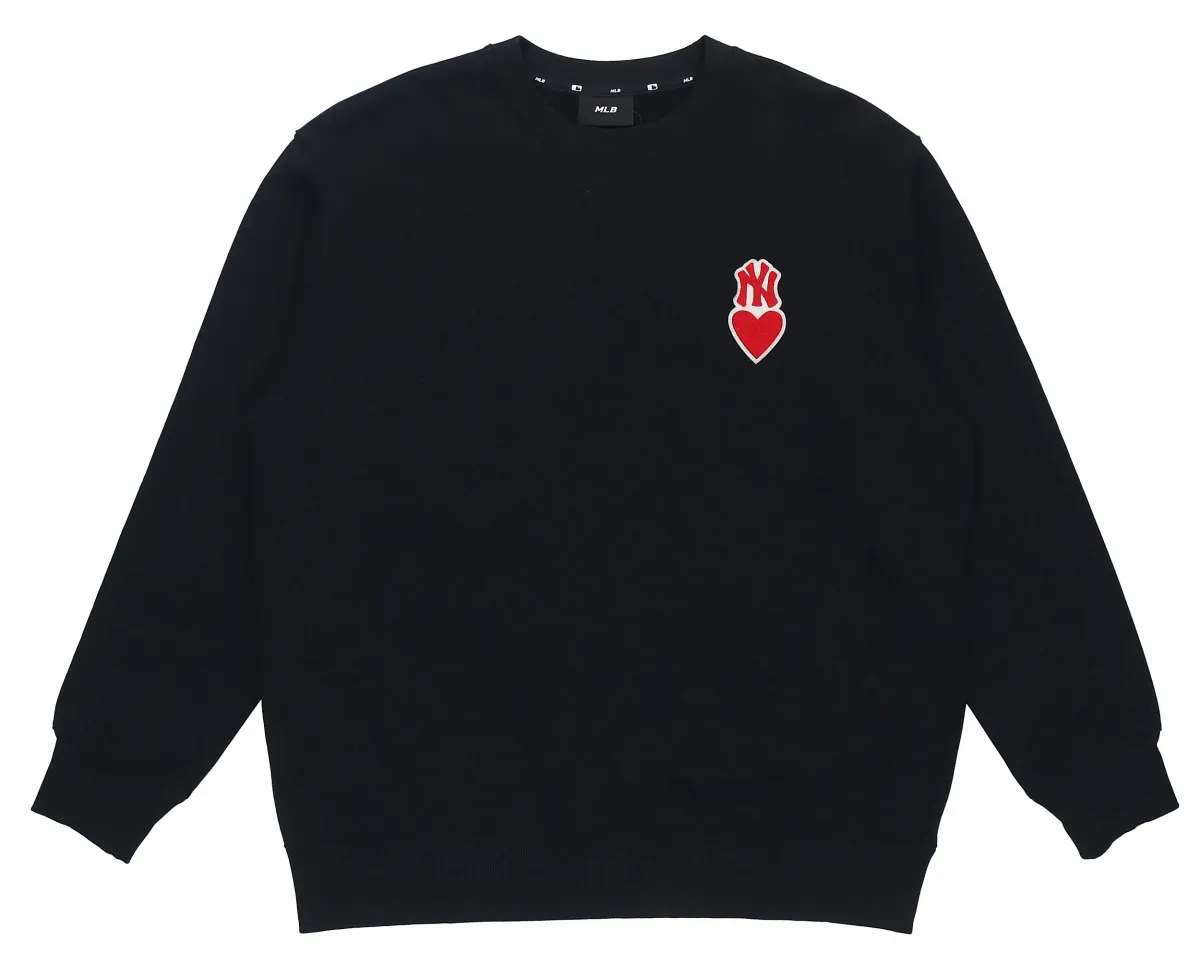 MLB New York Yankees Sweatshirts Unisex Black Crew Neck Moderate