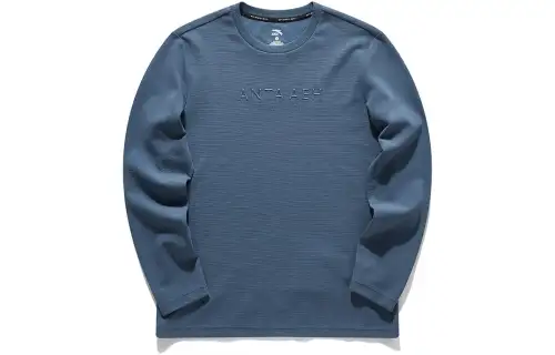 ANTA Variety Training Collection Sweatshirts Men's Blue Crew Neck Moderate Regular