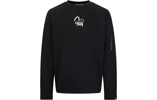 EVISU Sweatshirts Men's Black Crew Neck Moderate Other
