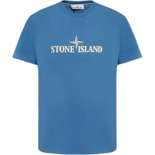 STONE ISLAND Compass print Cotton T shirt