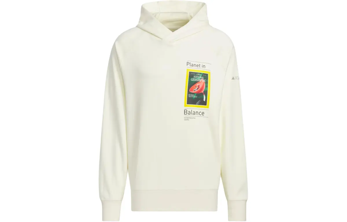 Adidas x NATIONAL GEOGRAPHIC Dwr Hoodie Sweatshirt Men's Ivory White