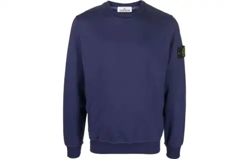 STONE ISLAND Sweatshirts Men's Black Crew Neck Moderate Regular