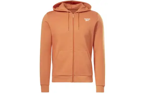 Reebok Sweatshirts Men's Orange Hooded Moderate Cardigan