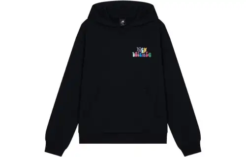 New Balance Sweatshirts Unisex Black Hooded Moderate Regular