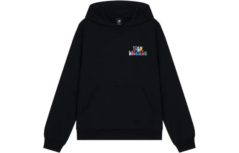 New Balance Sweatshirts Unisex Black Hooded Moderate Regular
