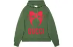 GUCCI Sweatshirts Men's Green Hooded Moderate