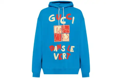GUCCI Cotton Jersey Hooded Sweatshirt