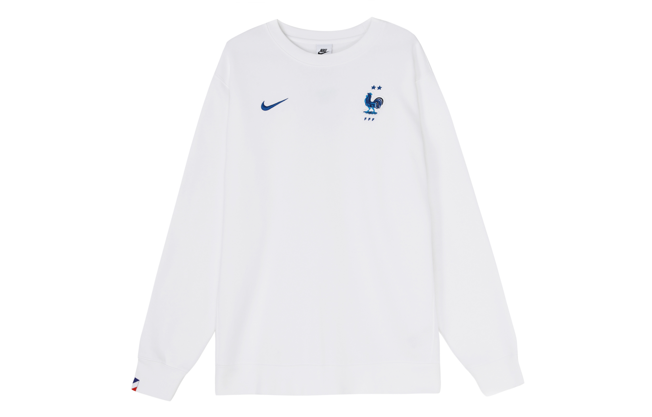 Nike Sweatshirts Men's White Crew Neck Moderate Regular