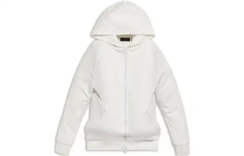 Balenciaga Sweatshirts Unisex White Hooded Moderate Regular