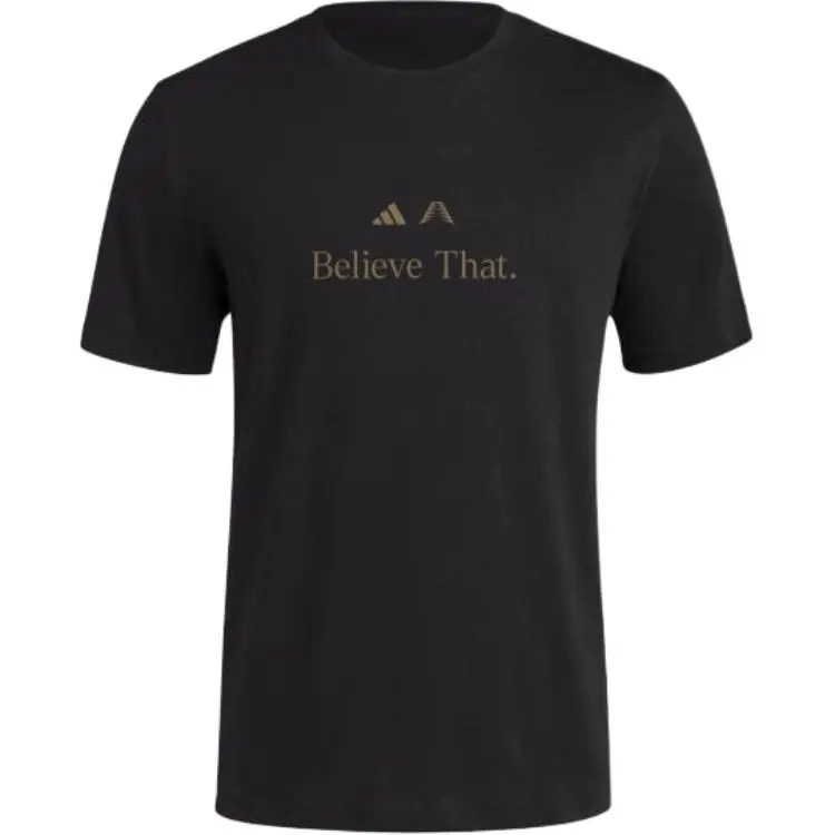 Adidas T-Shirts Men's Black Crew Neck Moderate Straight Fit