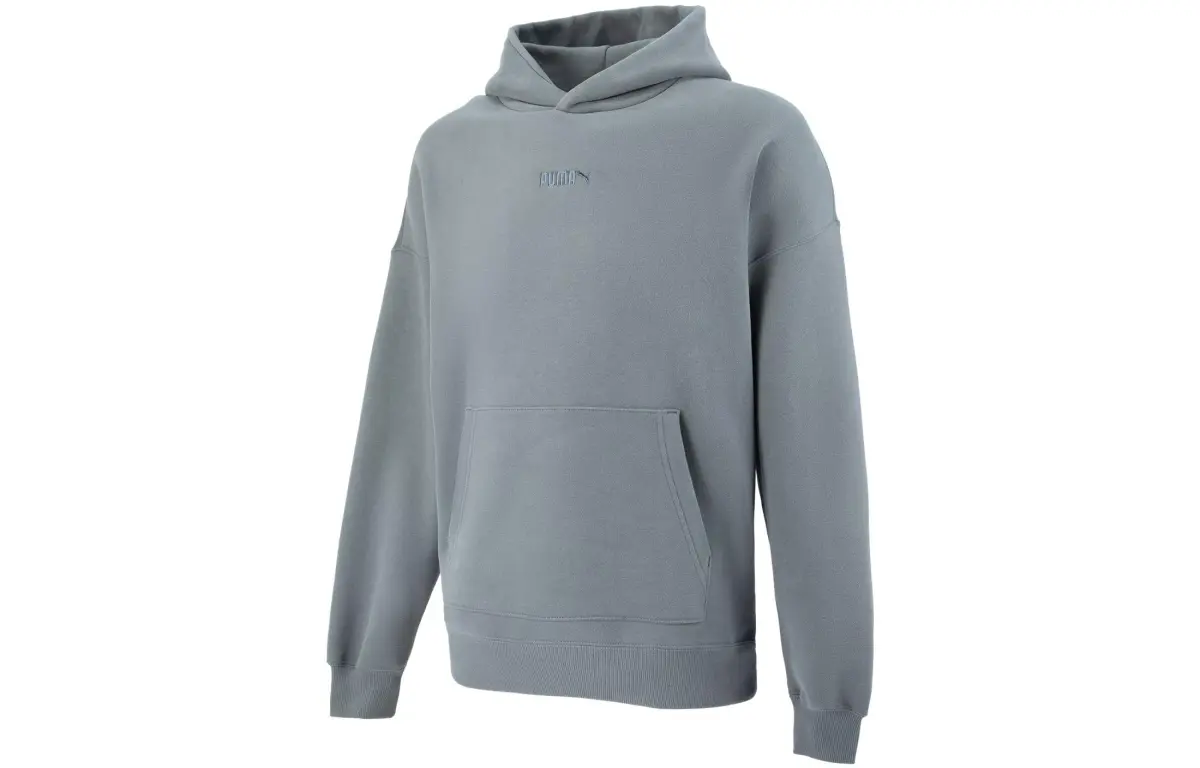 PUMA Sweatshirts Men's Gray Hooded Moderate Regular