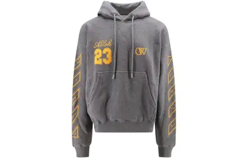 OFF WHITE Logo print Cotton Hoodie