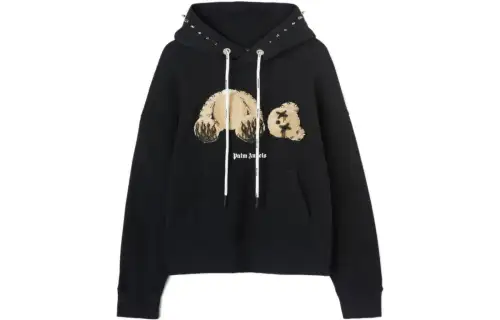 PALM ANGELS PA Punk Bear Hoodie Black/Brown