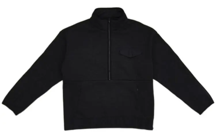 New Balance Sweatshirts Men's Black Stand Collar Moderate Straight Fit