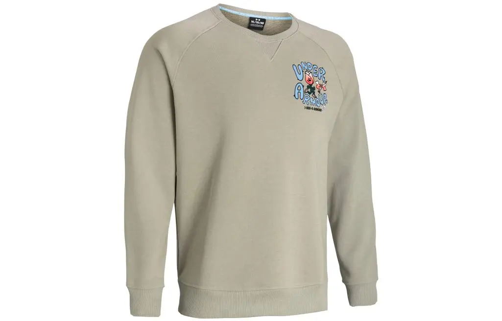 Under Armour Rose Sweatshirts Men's Brown Crew Neck Moderate Regular