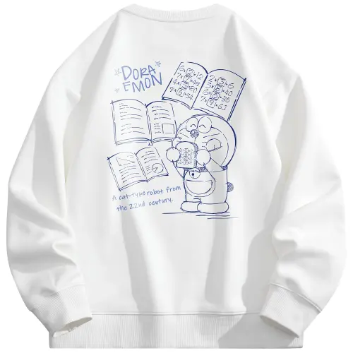 Doraemon Sweatshirts Unisex Crew Neck Moderate Plus Size