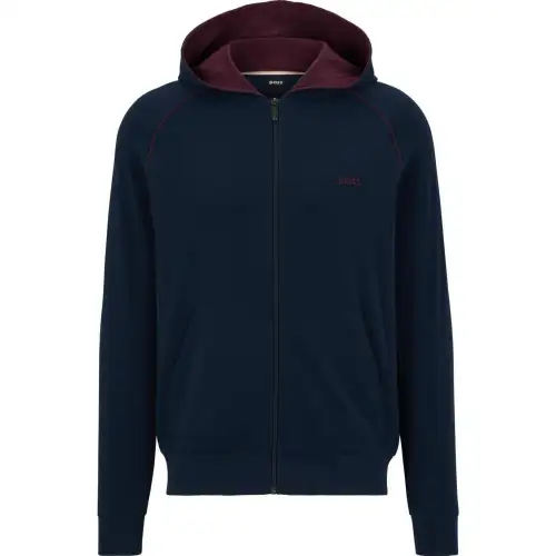 HUGO BOSS Sweatshirts Men's Dark Blue Hooded Moderate