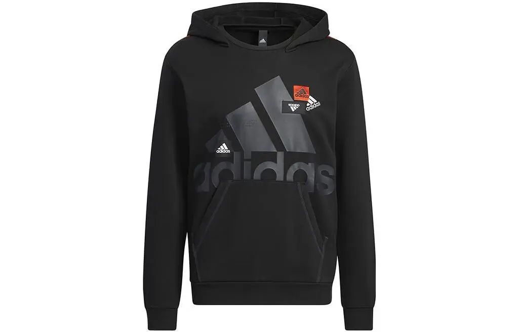 Adidas Sweatshirts Men's Black Hooded Moderate Regular