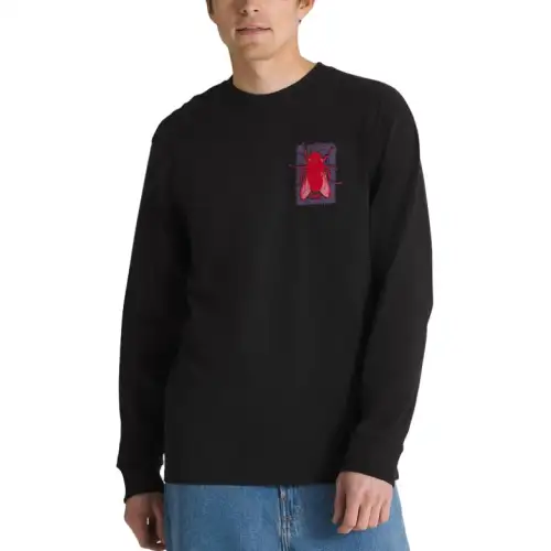 Vans T Shirts Men's Black Crew Neck Moderate Straight Fit