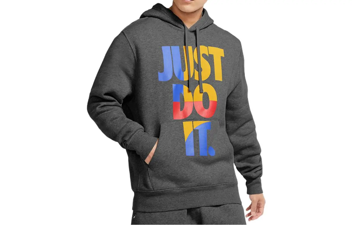 Nike Sweatshirts Men's Gray Hooded Moderate Regular