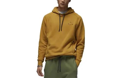 Jordan Sweatshirts Men's Yellow Hooded Moderate Regular