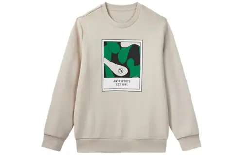 ANTA Life Collection Sweatshirts Men's Gray Crew Neck Moderate Regular