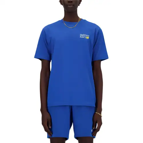 New Balance Athletics Premium T Shirt Men's Blue Oasis