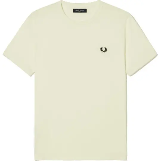 FRED PERRY T Shirts Men's Lemon Crew Neck