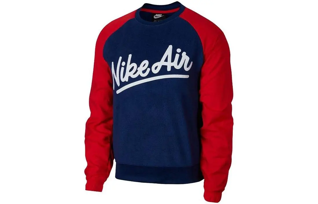 Nike Sweatshirts Men's Blue Crew Neck Moderate Regular