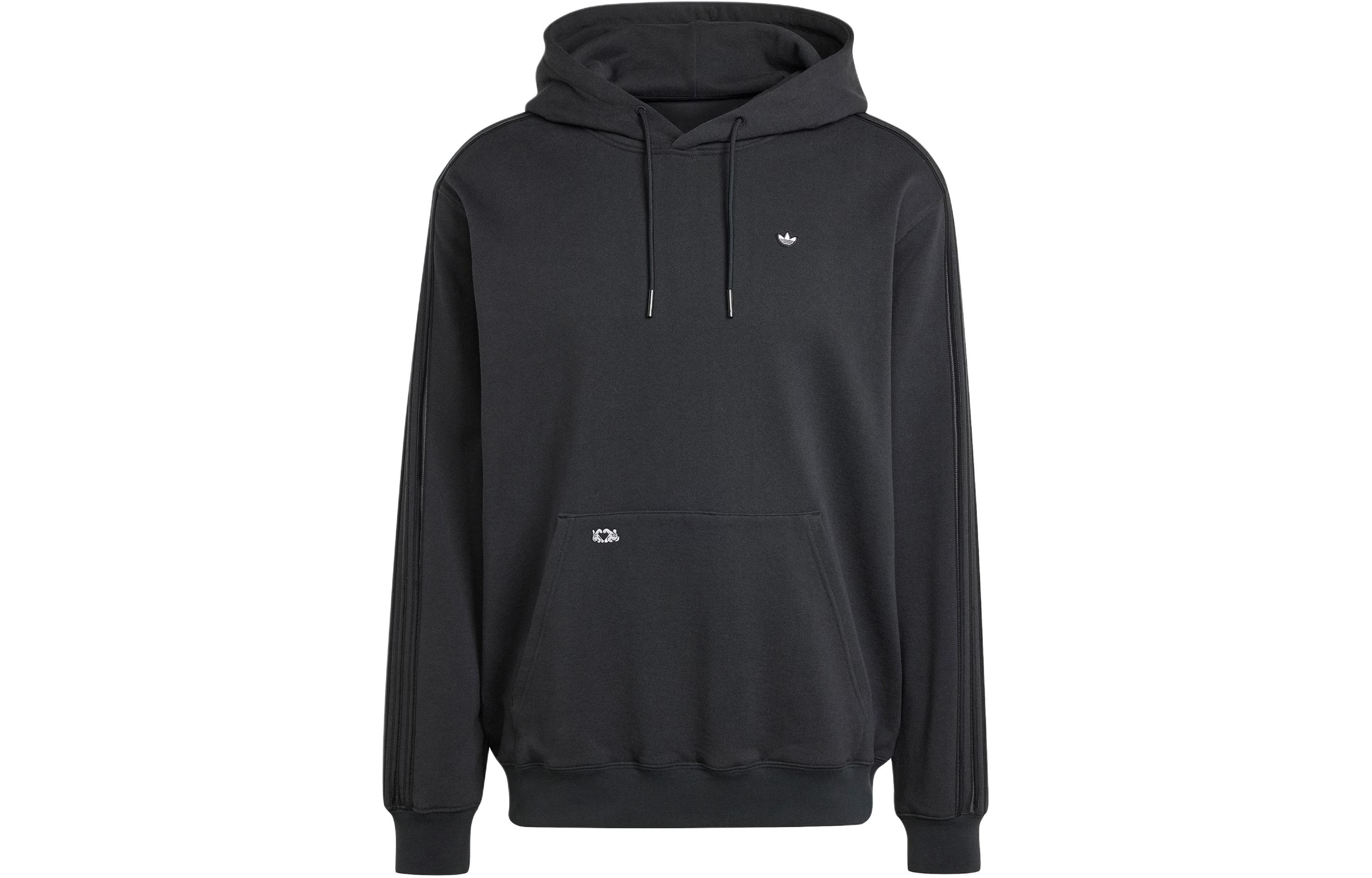 Adidas Originals x Mickey Mouse Appliqué Hoodie Sweatshirt Men's Black